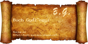 Buch Gyöngyi névjegykártya
